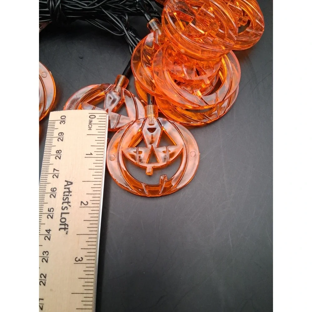3 Set Bundle Halloween Jack-'O-Lantern, Mini Pumpkin & Orange String Lights READ